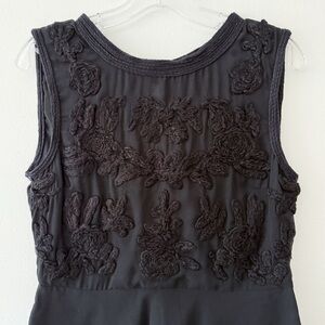 ZARA Sheer Crochet Peplum Top